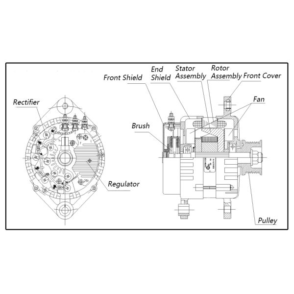 High Quality 12V 120A Automotive Alternator Spare Parts For A5TG0379 Car Alternator