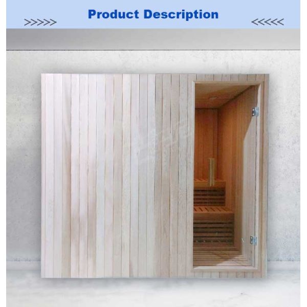 Traditional Finn Sauna Red Cedar Dry Steam Sauna for 4 People With Double Bench