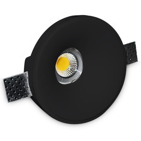Round Shape 5W Trimless Recessed LED Downlights Gypsum Housing