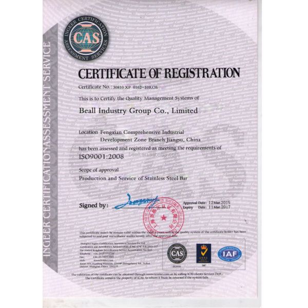 Округлой формы штанги нержавеющей стали 725LN Plolished размер твердой изготовленный на заказ