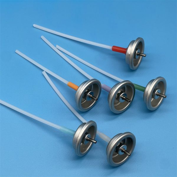 Válvula dosificadora de ambientador con vástago metálico de una pulgada para lata de hojalata en aerosol