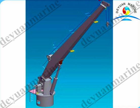 Oil - Cylider Luffing Marine Cranes RINA For Ship Deck Equipment