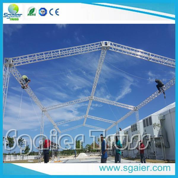 12  Box Aluminum Roof Truss For Tent Lightweight Square / Circle Shape
