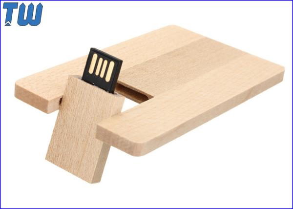 Natural Wood Credit Card 1GB USB Disk Drive Twister UDP Full Color Printing