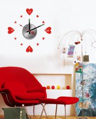 Heart Wall Decoration Designer Wall Sticker Clocks 10A029 