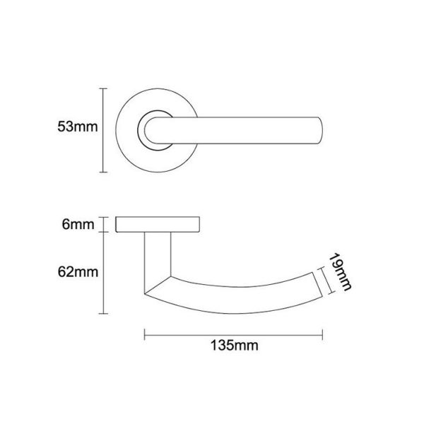 SS304/316 stainless steel door handle sets with custom finishes