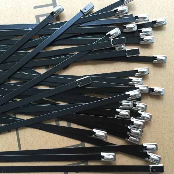 Fireproof Plastic Coated Stainless Steel Cable Ties 201 / 304 / 316 Material