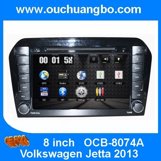 Ouchuangbo Auto GPS Navi DVD Stereo iPod Bluetooth for Volkswagen Jetta 2013 OCB-8074A