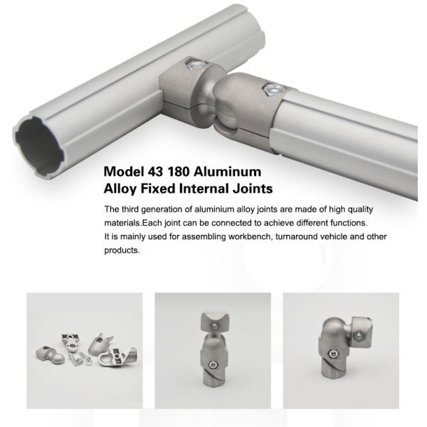 Internal Direct Head Aluminium Alloy Pipe Connector DYJ43-B180 For Rack System