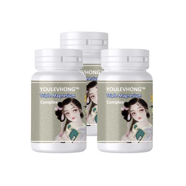 Triple Magnesium Complex Supplements with Magnesium Citrate Glycinate and Malate