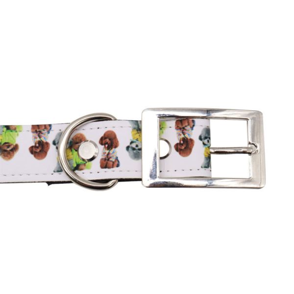 PU Leather Sublimation Dog Collar Blanks With Adjustable Quick Release Buckle For Puppy Personalized Pet Collar