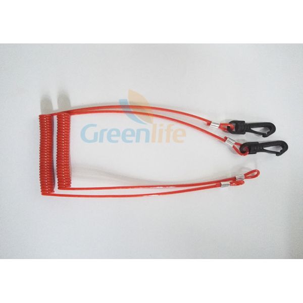 Extendable Jet Ski Lanyard For Emergency , Jet Logic Lanyard Plastic Clip End