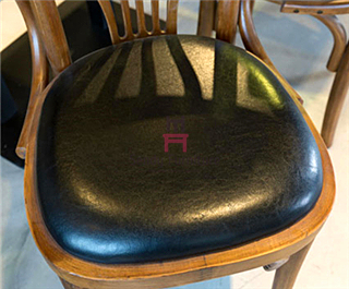 Vintage Wood Leather Dining Chairs With Arms Oak Wooden Wedding Chairs 