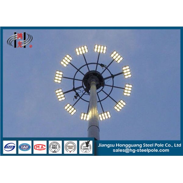 Фонарный столб высокого рангоута коммерчески с поднимаясь системой, поляками Фло