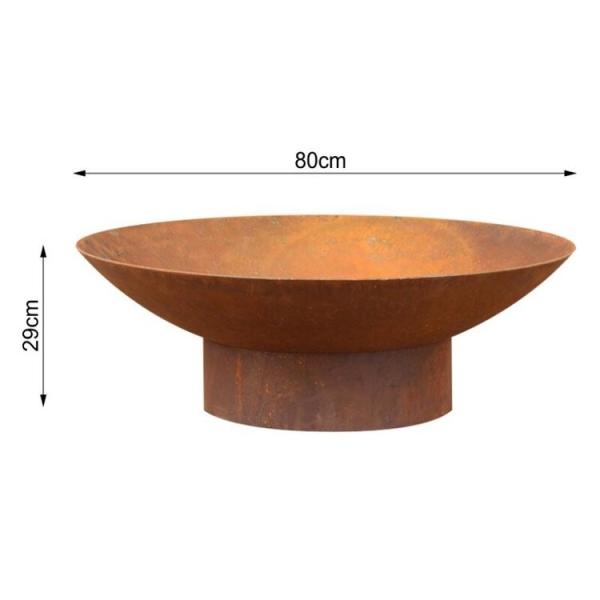 fogo de acampamento exterior Pit Burner Bowl de 80cm Heater Rust Bonfire Corten Steel