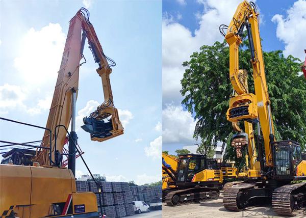 24m Excavator Pile Driving Arm , Long Reach Boom For 65ton Excavator