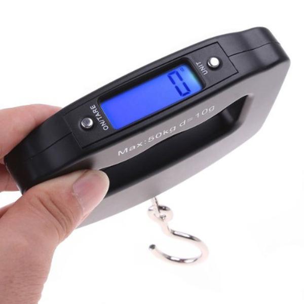 WH-A09 Balance numérique de poids de bagages portables 50 kg Balance de poids de voyage pour une pesée précise et sans tracas