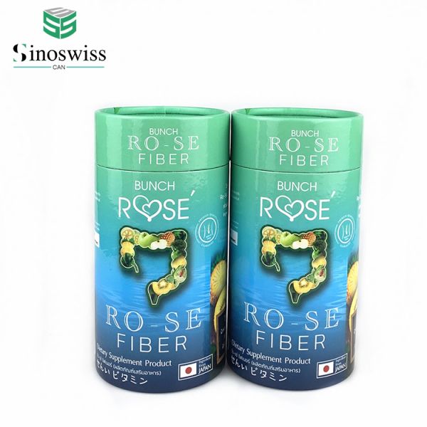 Private Label Tea Paper Cans Fully Customizable Paperboard Cylinder Packaging
