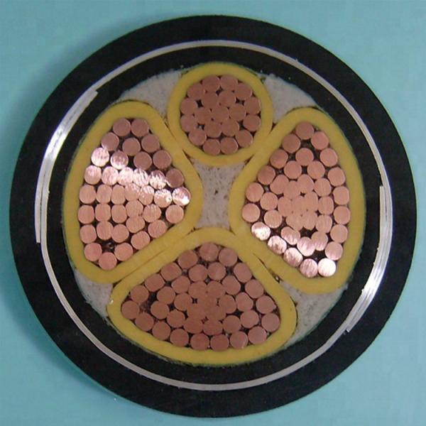 Underground 3 phase 4 core armoured electric low voltage power cable