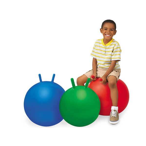 Eco Friendly Kids Space Hopper Ball PVC Sport Toys With Easy Grip Handles