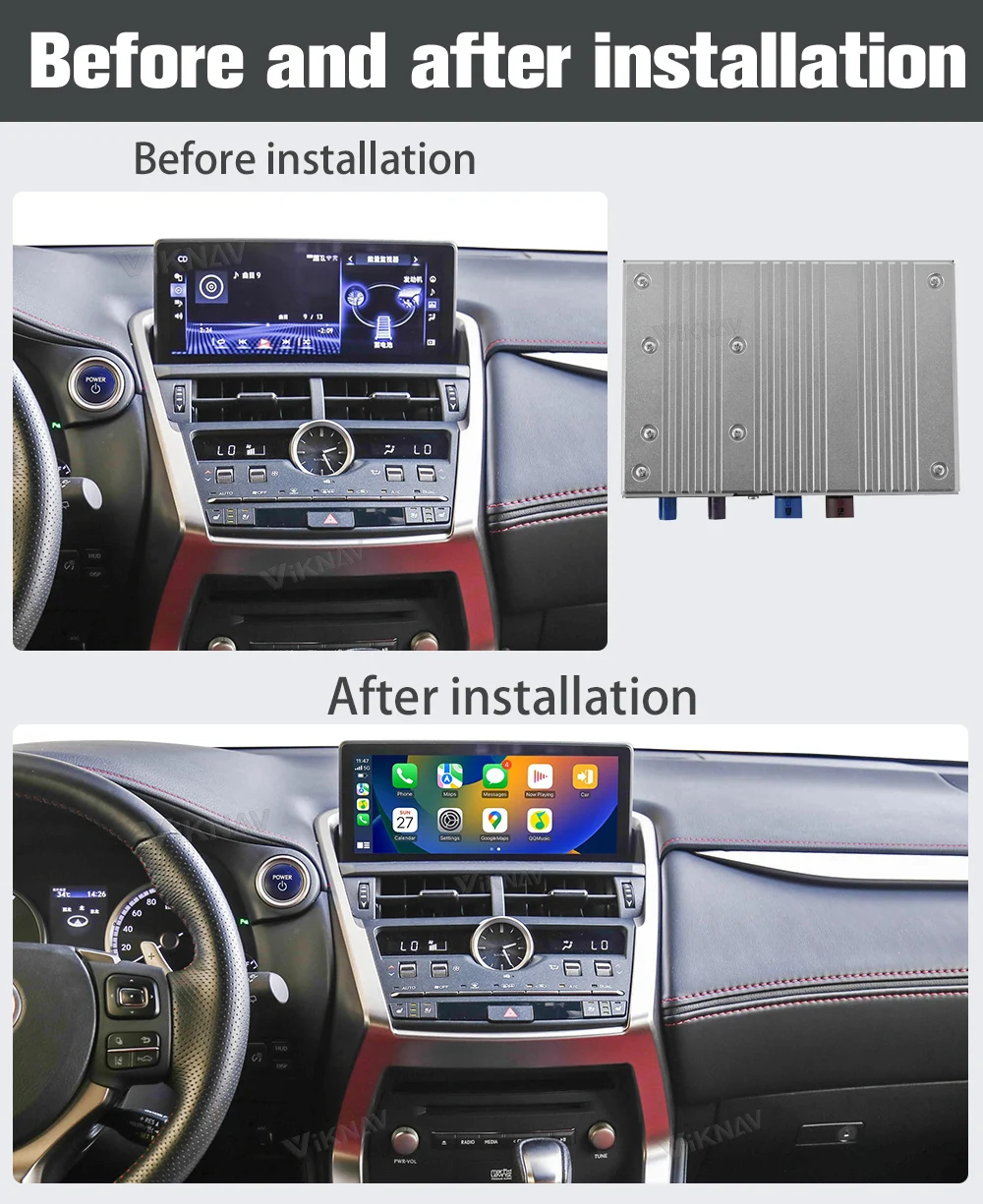 Викнав Car Video интерфейс Для LEXUS NX 2017-2020 Android Auto Carplay интерфейс с сенсорной панелью экрана и 360 AHD