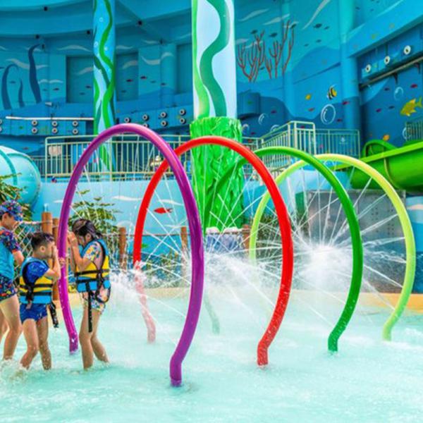 Tong Play Childrens Splash Pad Water Amusement Park Custom Made