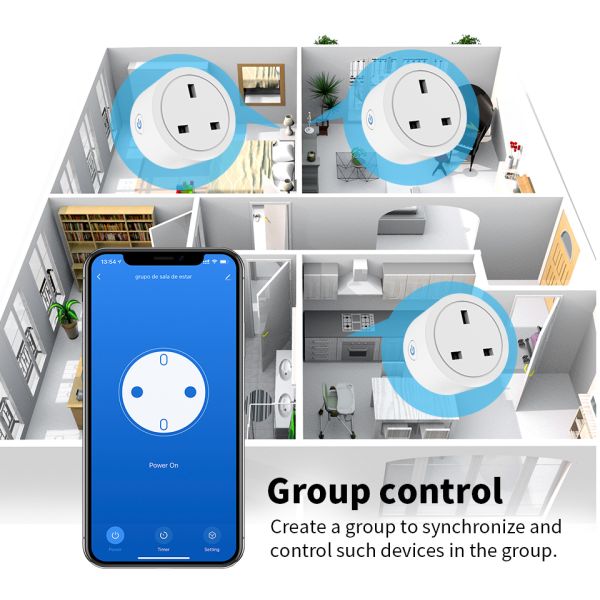 Countdown Tuya ZigBee Gateway Smart Wiring Devices Energy Monitor Plug Socket