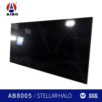 Couleur en pierre 3200*1600*20mm de noir de Carrare de partie supérieure du comptoir de quartz artificiel de cuisine