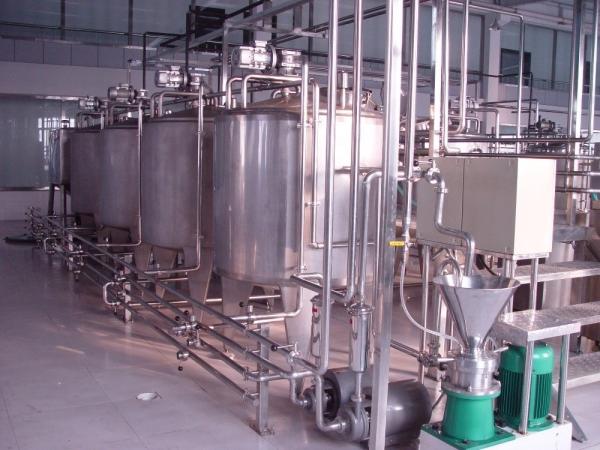 Linha de produção de iogurte mexido 500L/H para processamento de leite líquido fresco