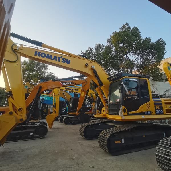 Excavateur hydraulique de 20 tonnes d'occasion Komatsu PC200 Excavateur d'occasion 2020