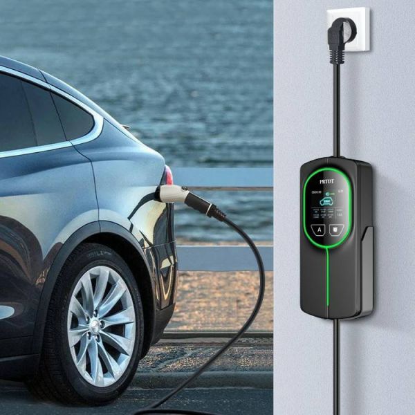 9.6KW 32a Cargador de vehículos eléctricos portátil tipo 1 tipo 2 para cargar vehículos eléctricos