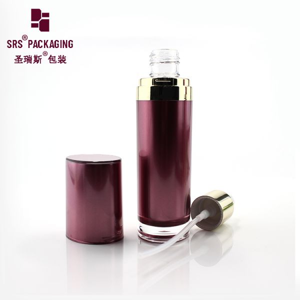 L040 15ml 30ml 60ml 120ml luxury oval shape empty acrylic plastic bottle