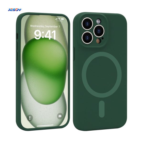 Pink / Green Custom Silicone Covers Super Strong Magnet Phone Cover