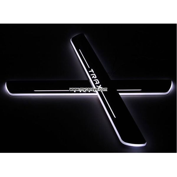 Holden Trax Car accessory stainless steel scuff plate door sill plate lights LED