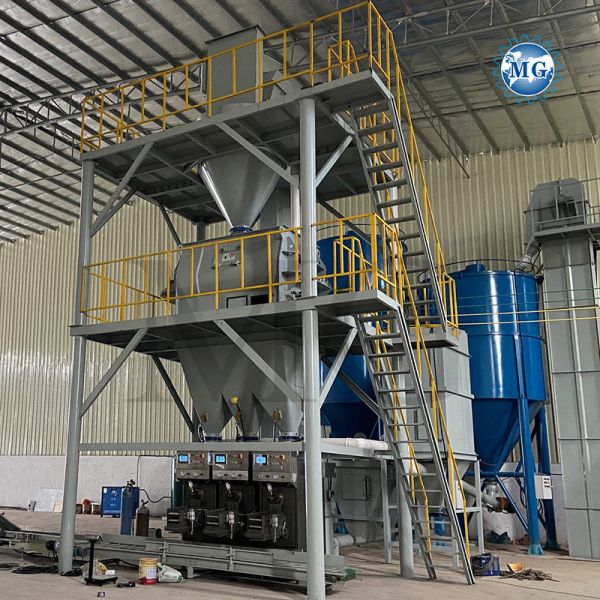 High Speed Packing Dry Mix Mortar Production Line Wall Putty Sand Cement Plaster Mixer Ceramic Tile Adhesive Glue Making Machine