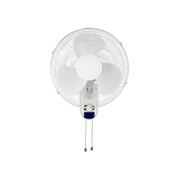 White Hyroponice Grow Room Electric Wall Fan Pull Chain 90 Degree Copper Motor