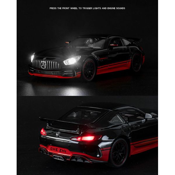 Alloy Amg Car Model 1 24 Daben Gtr With Spray Recoil Acousto-Optic Simulation Sports Car