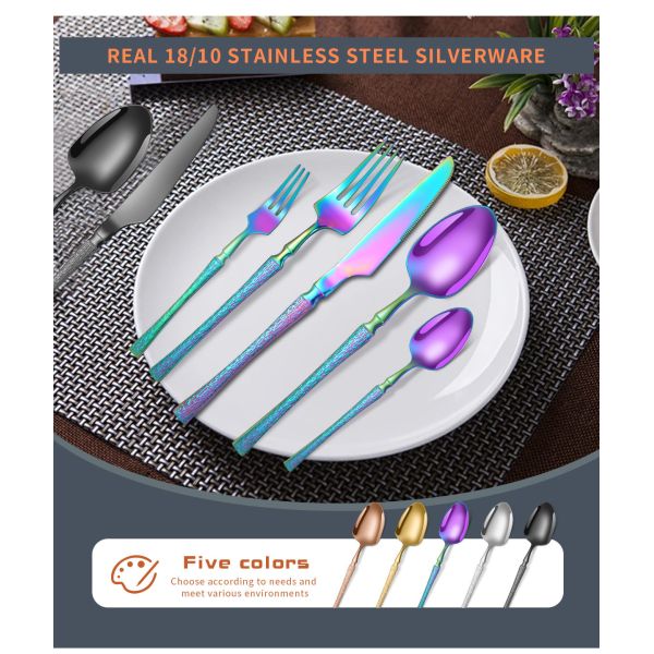 Нержавеющая сталь столовые приборы набор Маленький талия Модель молот Нержавеющая сталь Западные столовые приборы подарочная коробка 30 шт.