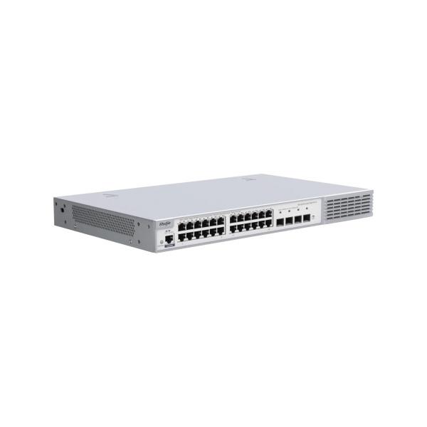Commutateur Gigabit PoE+ 24 ports avec alimentation par port de 30W, gestion cloud, commutateur Ruijie RG-S2910-24GT4SFP-P-L