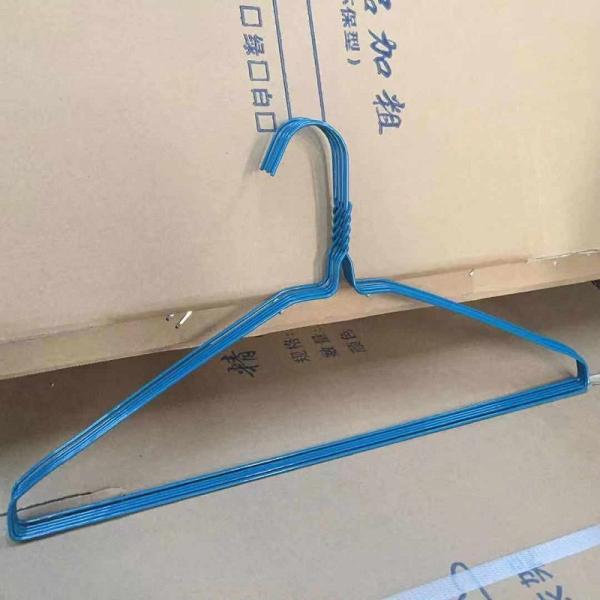 16 Inch 1.9mm Steel Wire Hangers Dry Cleaner Use Lead Free Blue / White Color