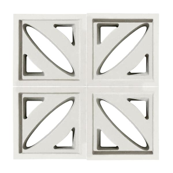 Briques creuses blanches en béton pour mur de jardin 20*20cm