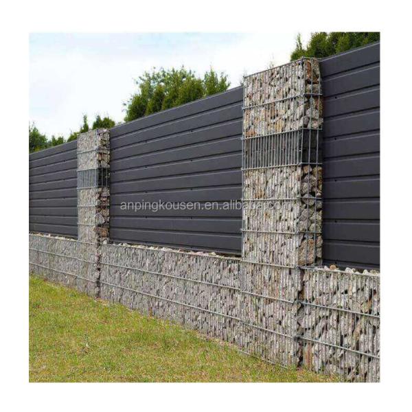 Galvanized Welded Mesh Gabion for Garden Landscape Retaining Wall in Silver Green Color