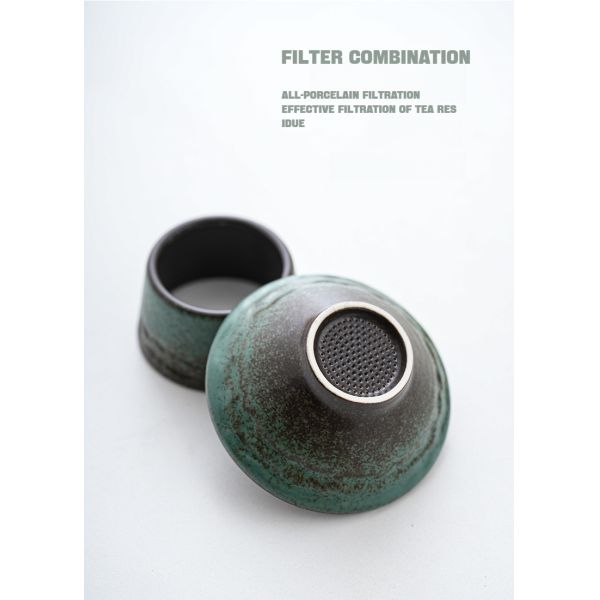 Elegant Single Pot Ceramic Tea Set with Lifting Beam Design Sustainable and Compact