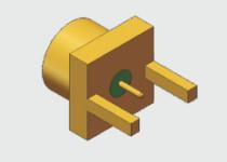 Gold Contact SMP Male Smooth Bore Microstrip Connector Through Hole Soldering PCB