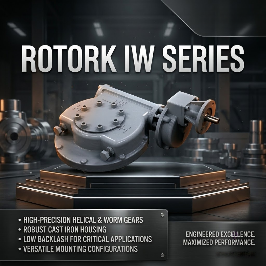 Quarter Turn Gearbox Rotork IW5 IR1 Series Worm Gearbox Electric Ball Valve Butterfly Valve Plug Valve