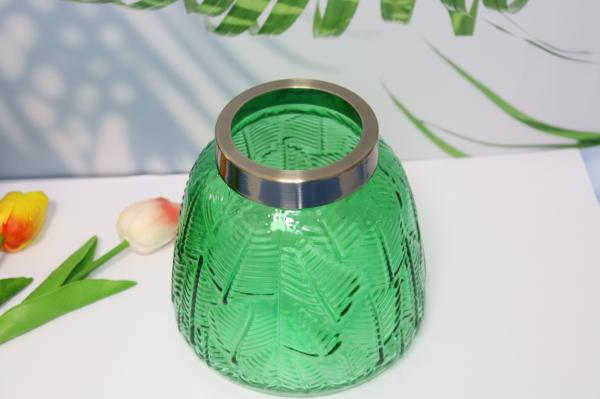 Decoração de vasos de vidro de arte hidropônica verde transparente para casa