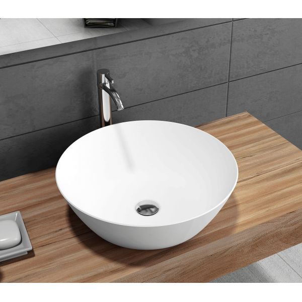 Durable Counter Top Basin Renewable Formable Stone Vessel Sinks