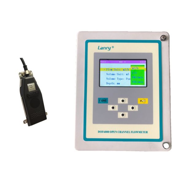 Wall Mounted Ultrasonic Open Channel Flow Meter ±2% Measured Velocity