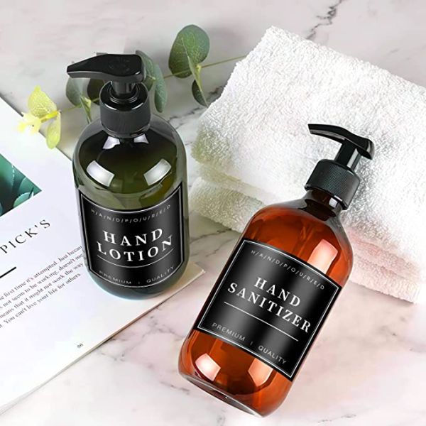 Factory Price Custom Waterproof Pump Restroom Hand Liquid Dish Soap Plastic Bottle Label Body Shower Bottle Label Sticker