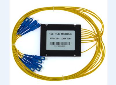 ABS PLC Fiber Optic Splitter 1X8 High Channel Low PDL For CATV Systems